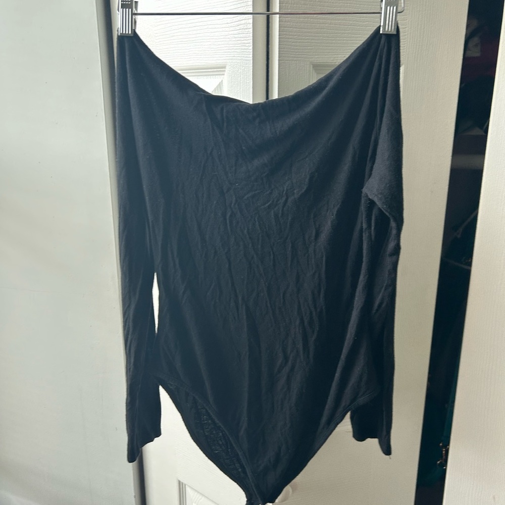 Pretty Little Things Sz 10 Black turtle neck collar bodysuit
